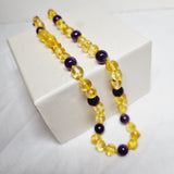 Amber with Amethyst Necklace Toddler/Baby