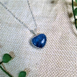 Blue Apatite Heart Necklaces