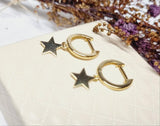 Star 14k Gold Earrings