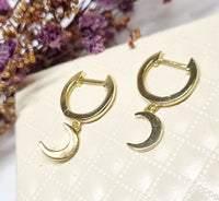 Moon 14k Gold Earrings