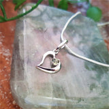 Moldavite Heart Necklace